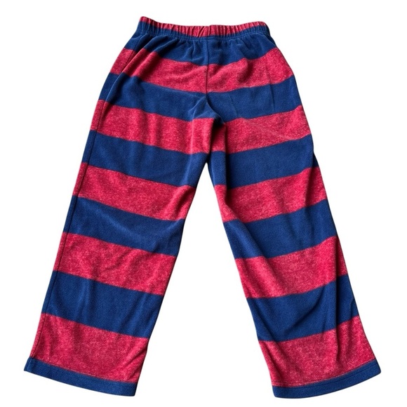 🌼 5/$25 Carter’s Kids Fleece Pajama Pants Size 6 Red Navy Striped Pull-On Lounge - Picture 9 of 9